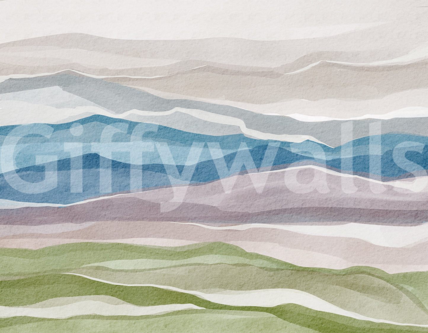 Serene Layered Horizons Wall Mural