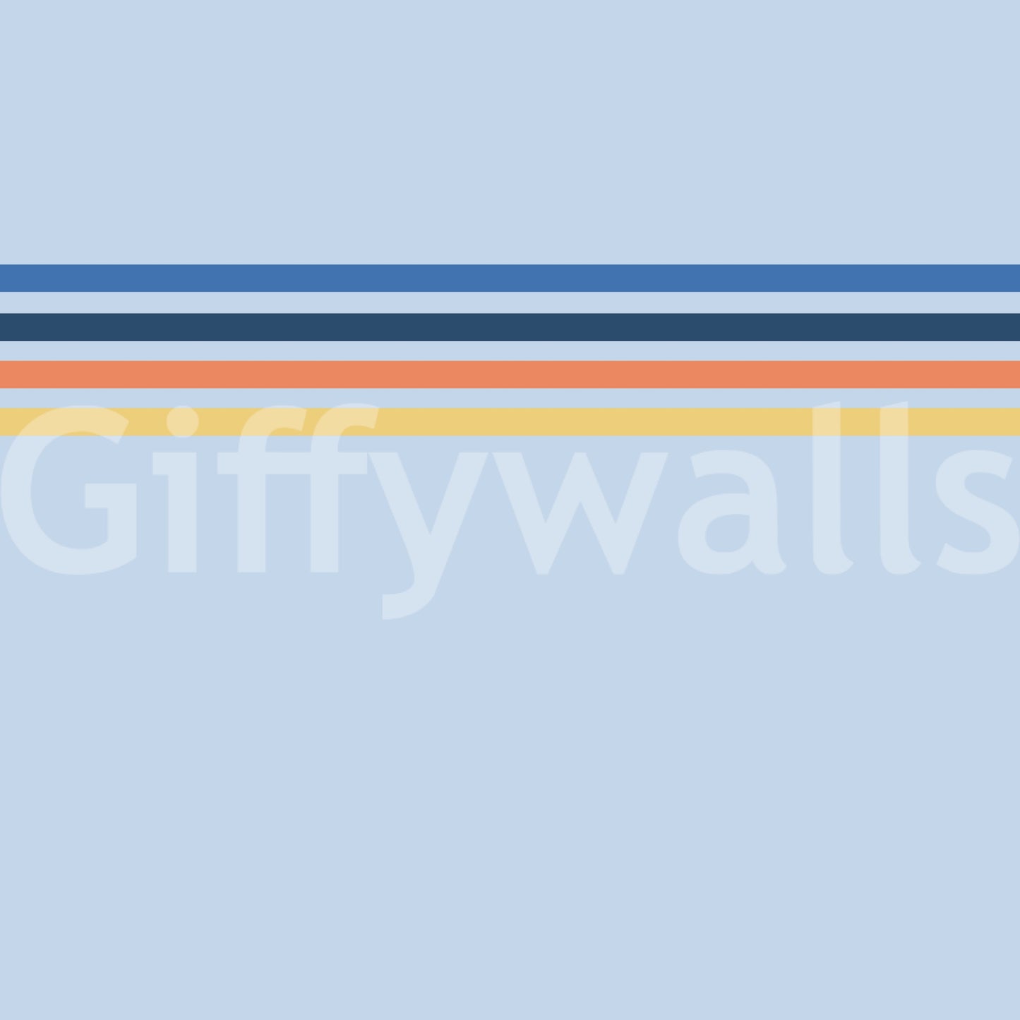 Retro Horizon Stripes Wall Mural