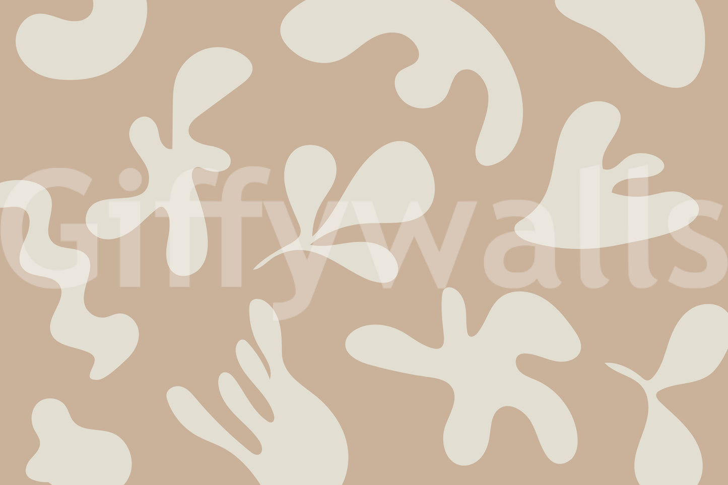 Flujo orgánico en color beige. Wall Mural