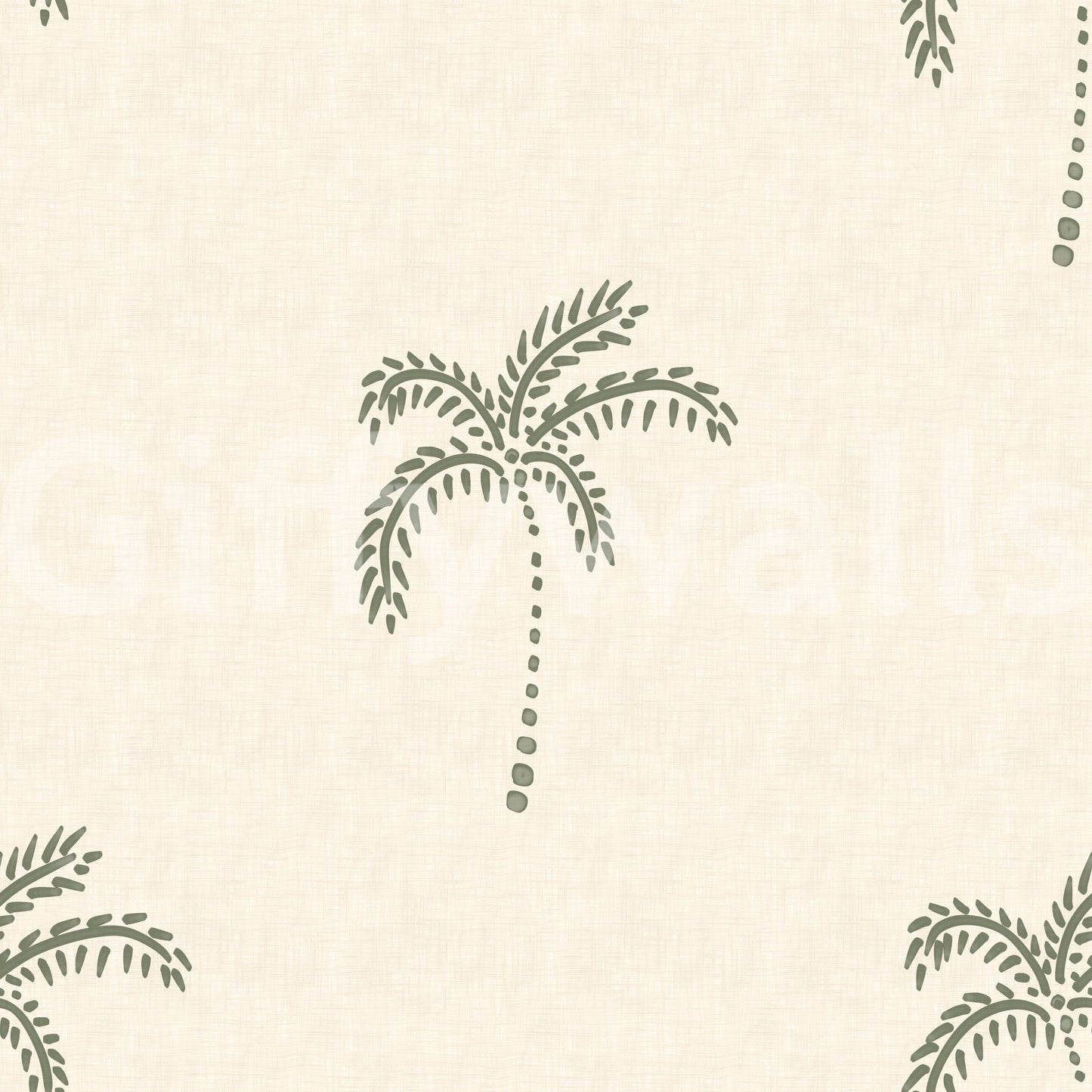 Beachy Boho Palm Oasis Wallpaper