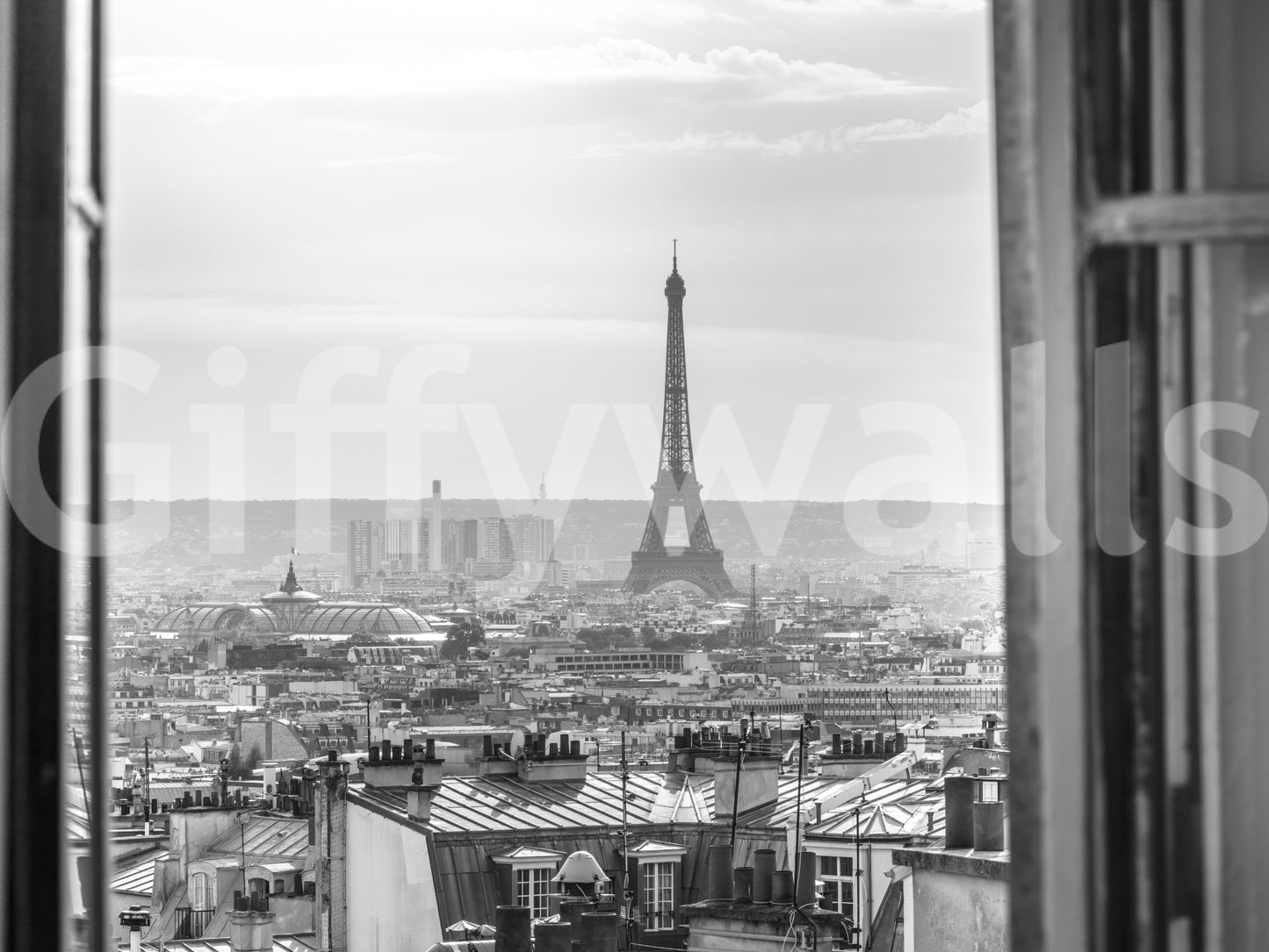 Parisian Window View Wall Mural