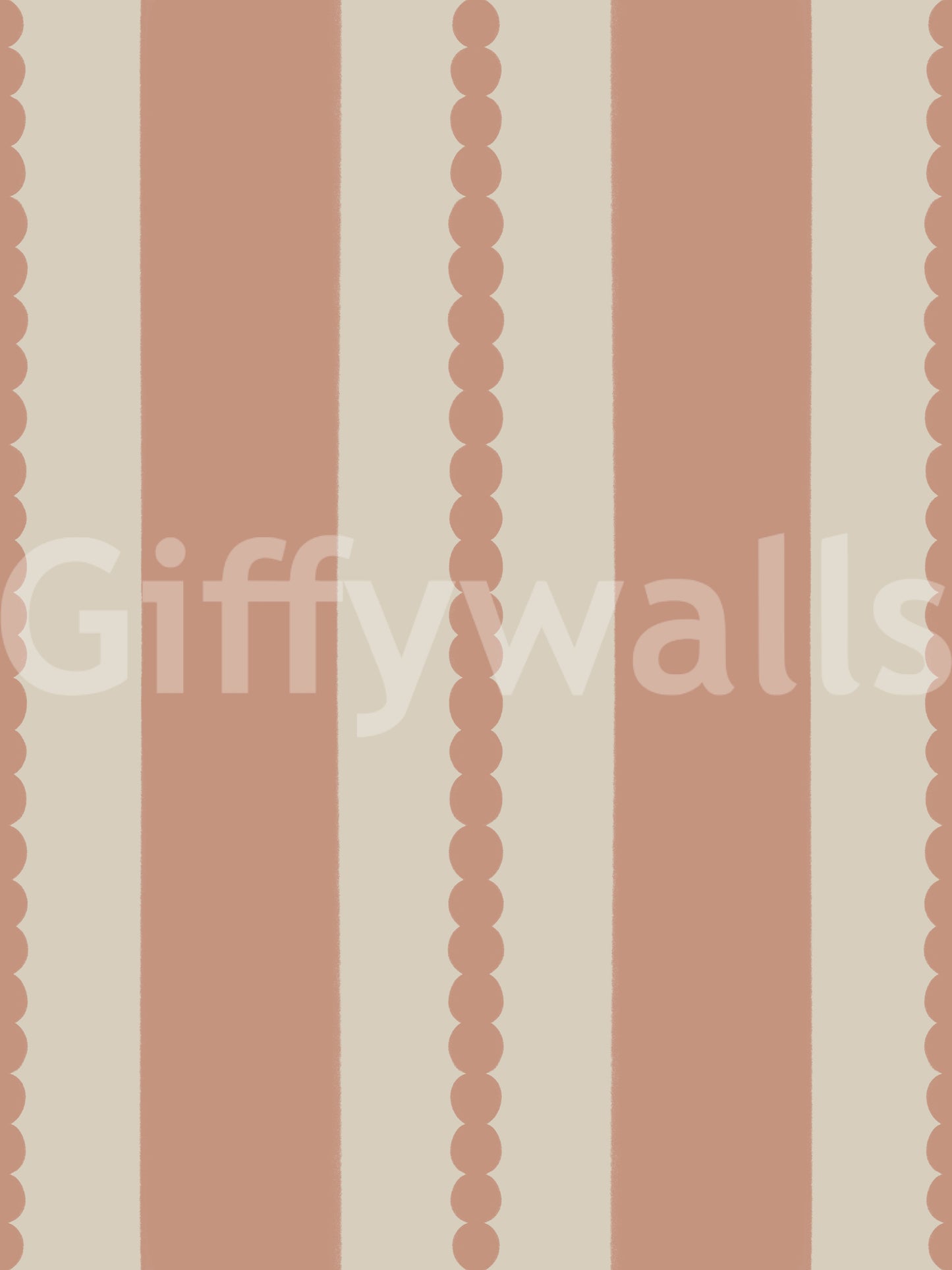 Warm Sands Terracotta Stripes Wallpaper base pattern swatch.