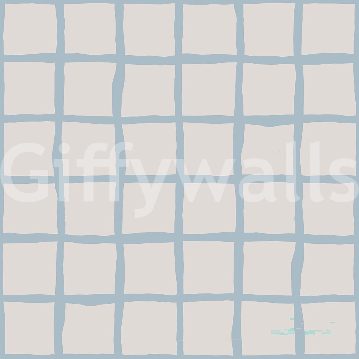 The pattern repeats in a calm, hand-styled rhythm across olive green coastal wallpaper., GD9912