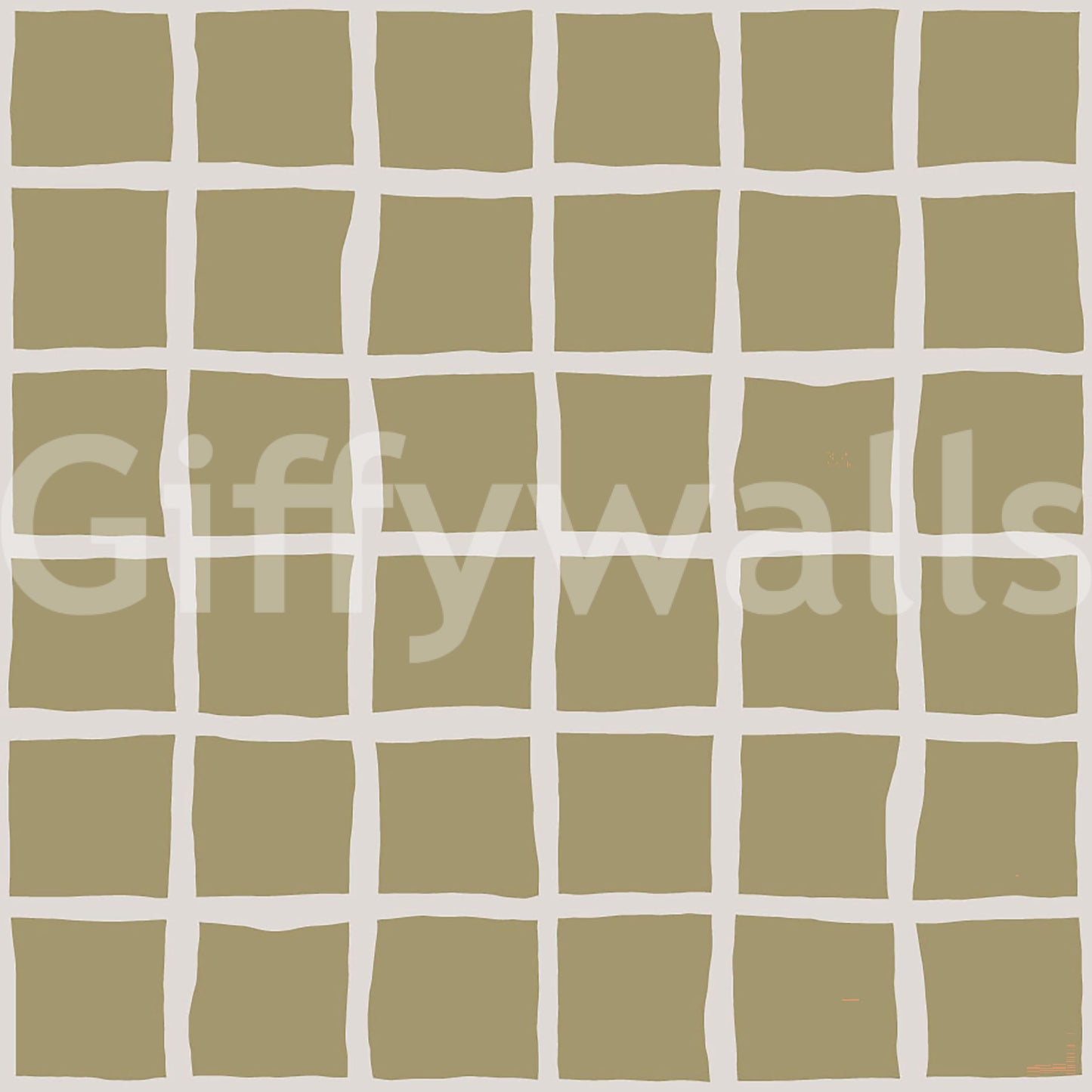 Earthy beige boho wallpaper showing a simple, irregular checked surface.