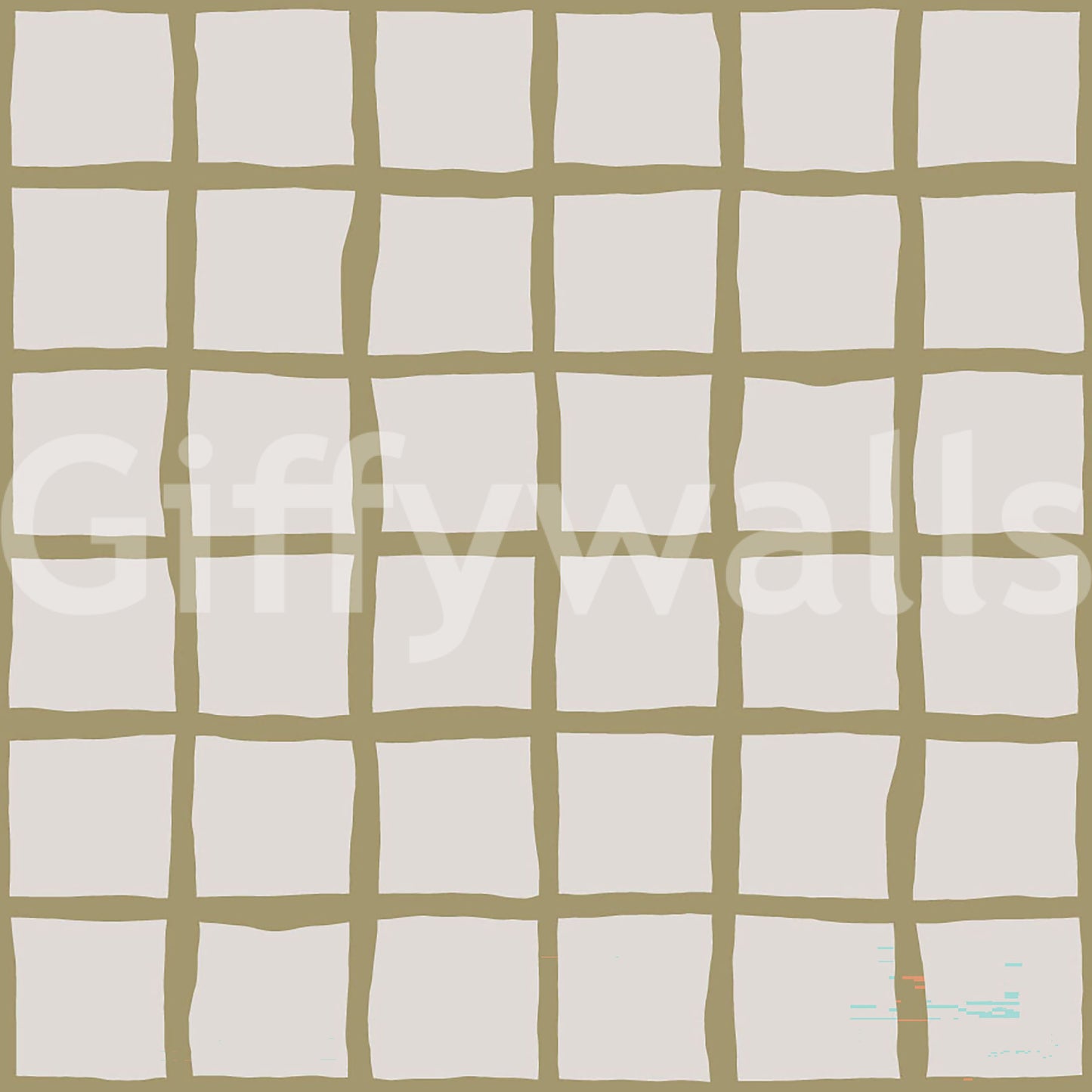 Contemporary boho wallpaper exhibiting irregular hand painted squares., GD9915
