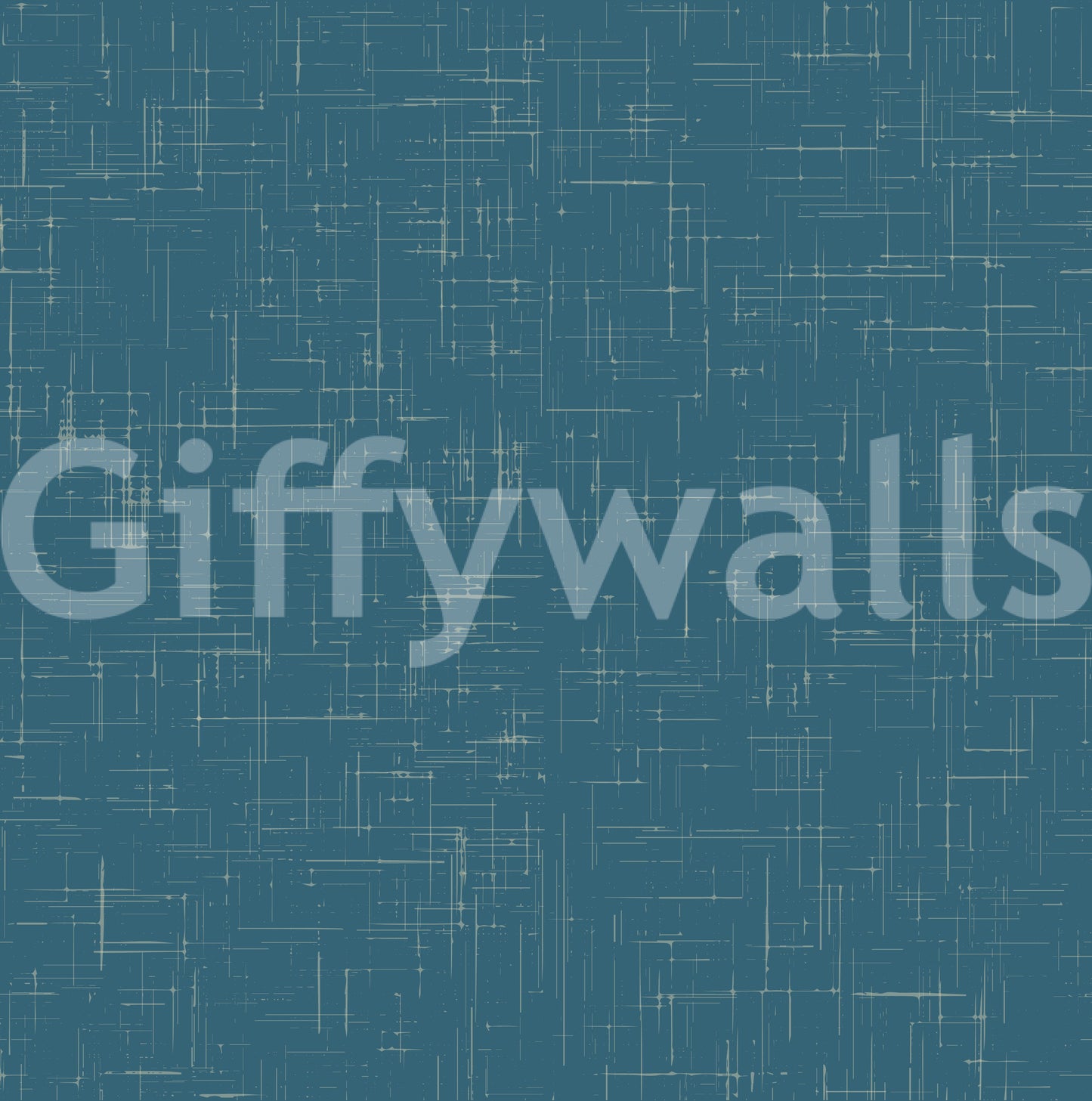 Close up view of the Teal Linen Texture Mid Century Modern Wallpaper., GD9955