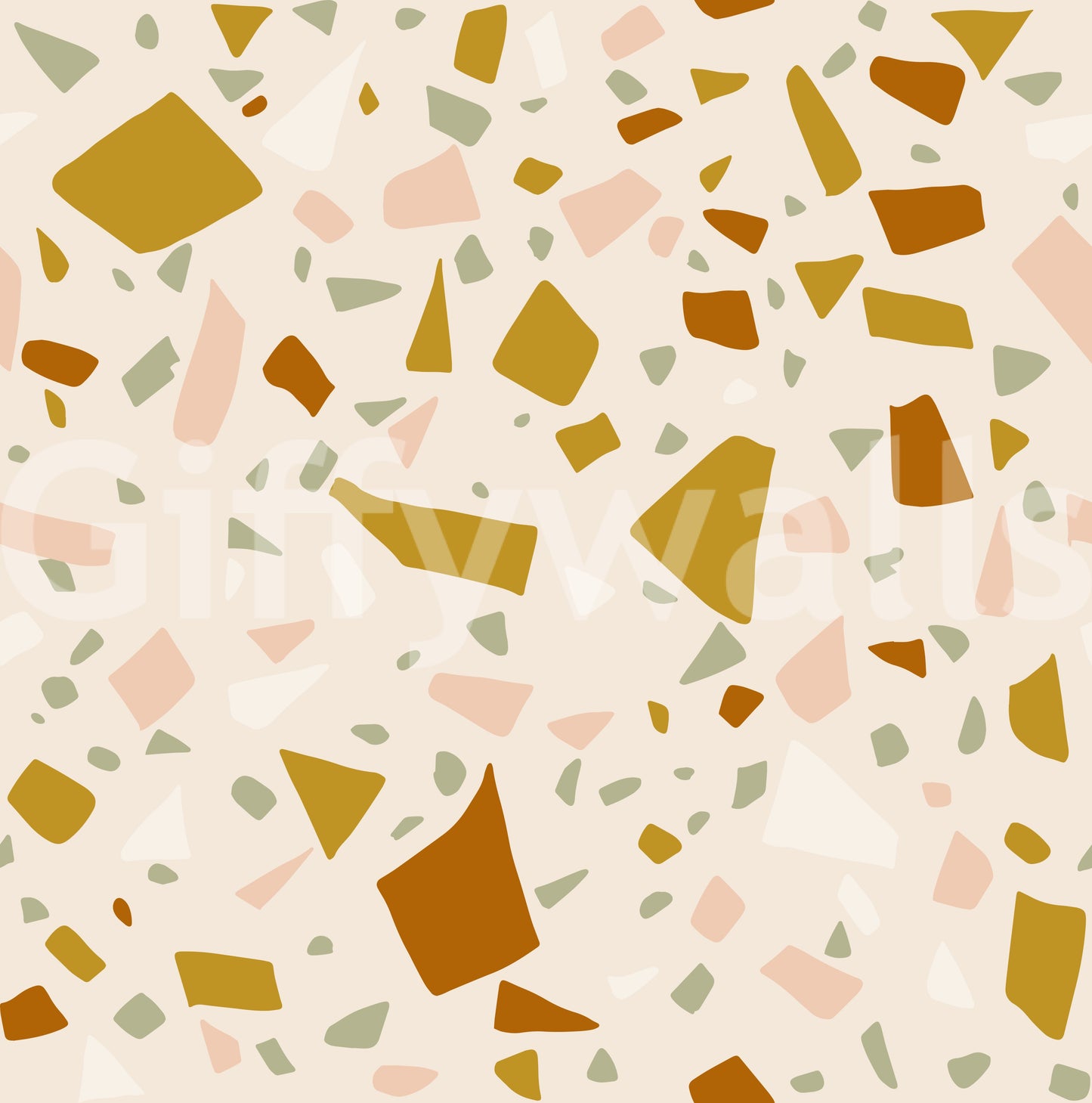Close-up of sage green and mustard stone chips on this wallpaper., GD9971