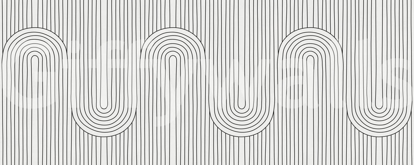 Linear Rhythm Arches Wall Mural