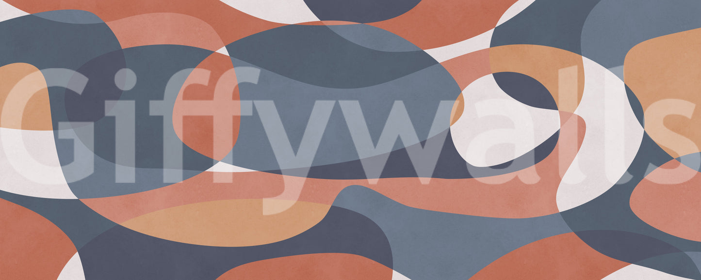 Overlapping Earthy Tones Wall Mural