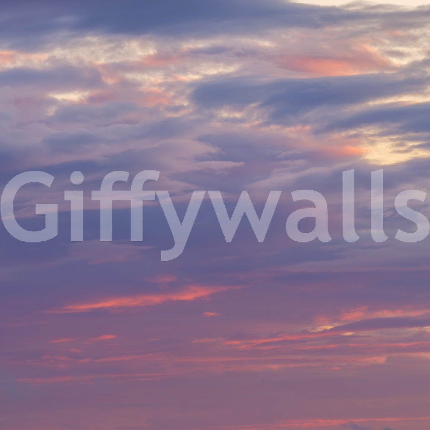 Dusk cloud wall mural showing coral and violet colour gradient., GD10453