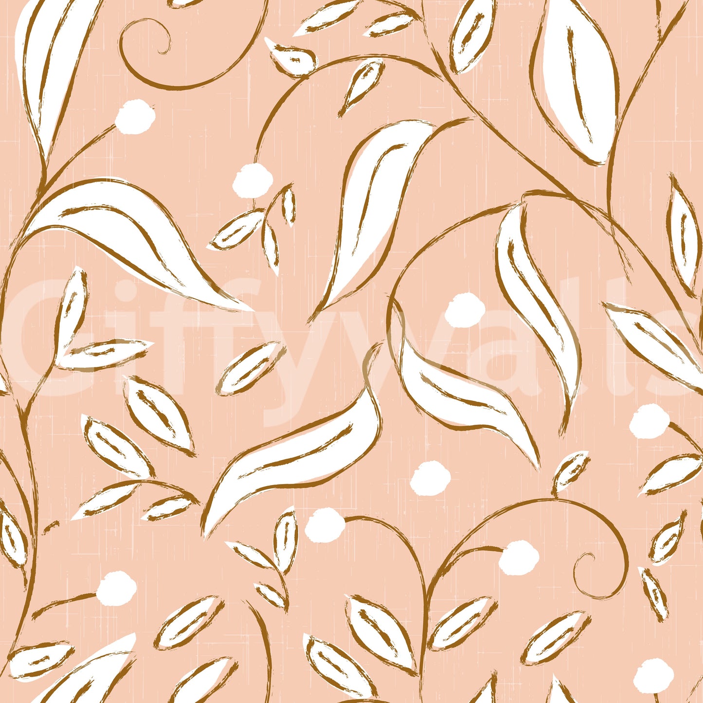 Blush Botanical Vine Wallpaper Scandinavian Floral Wallpaper