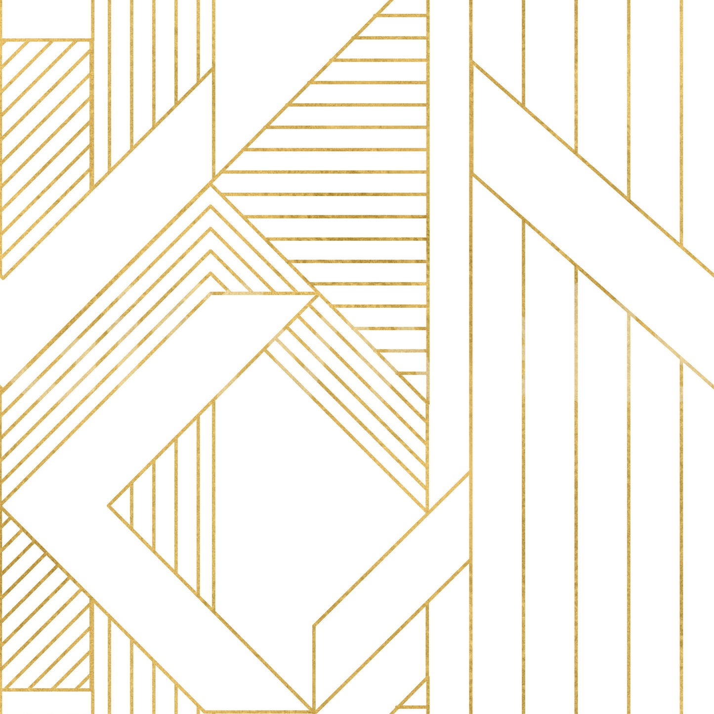 Wallpaper showing white background with gold geometric lines., GD10640