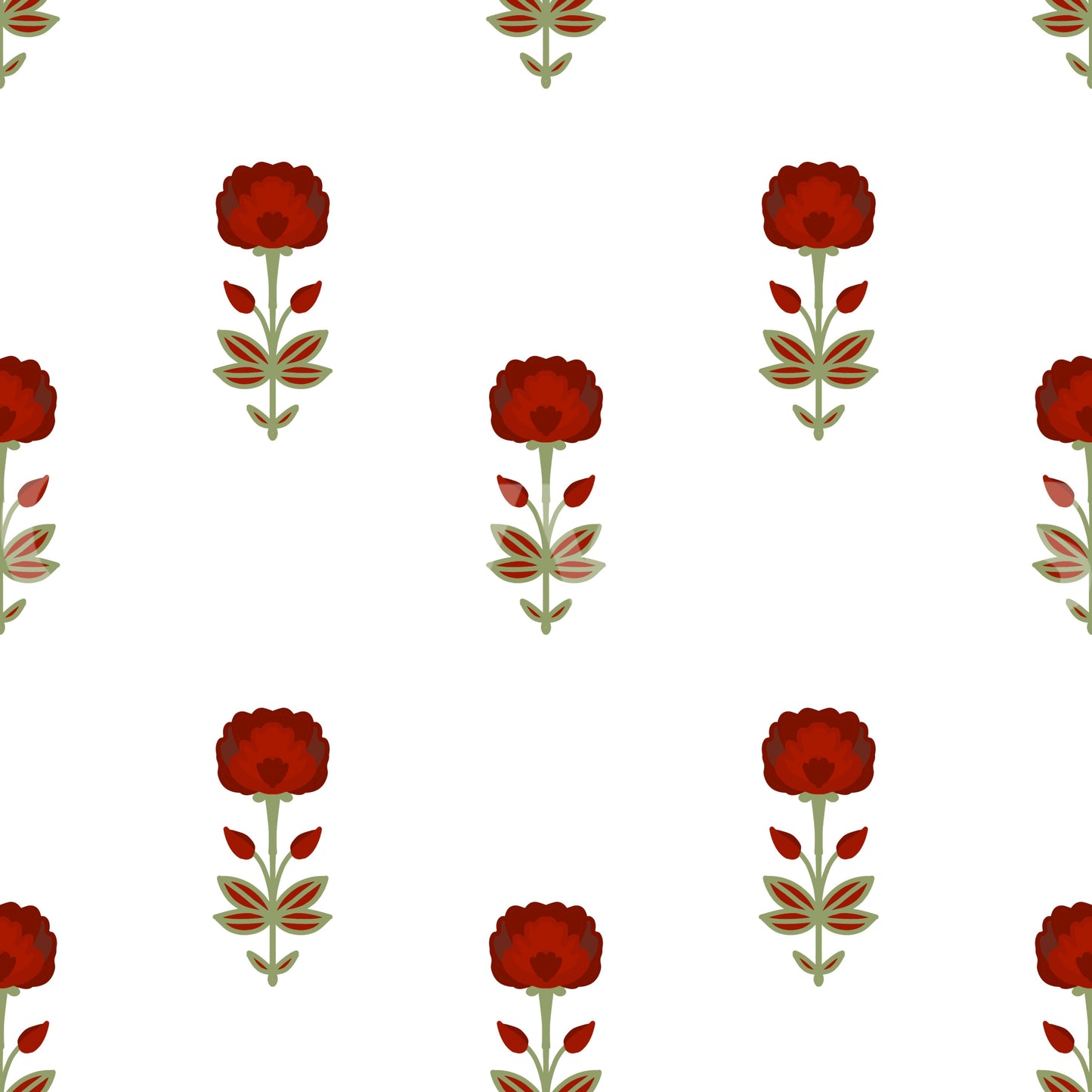 Red Mughal Blossom Wallpaper Wallpaper