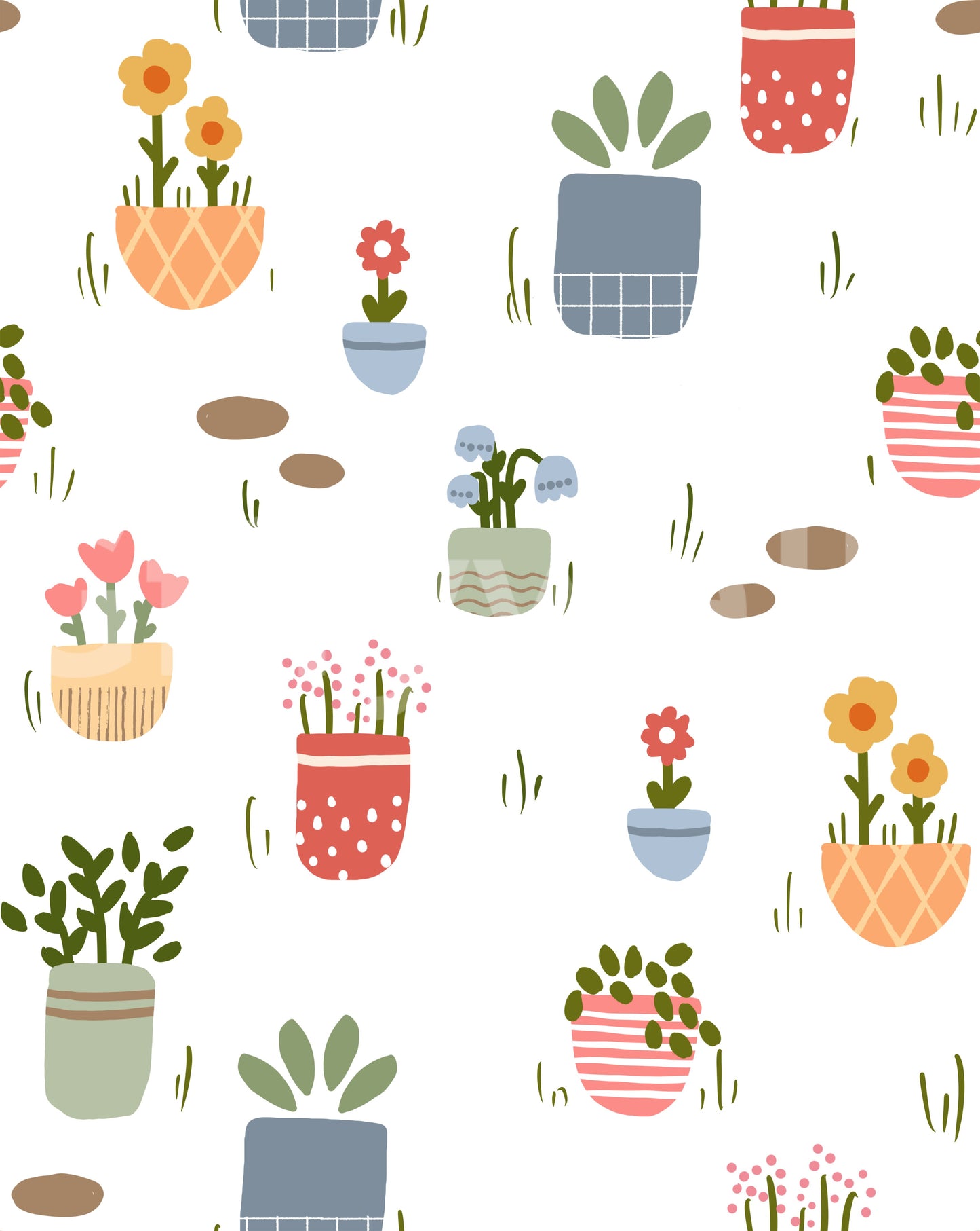 Potted Flower Garden Wall Mural