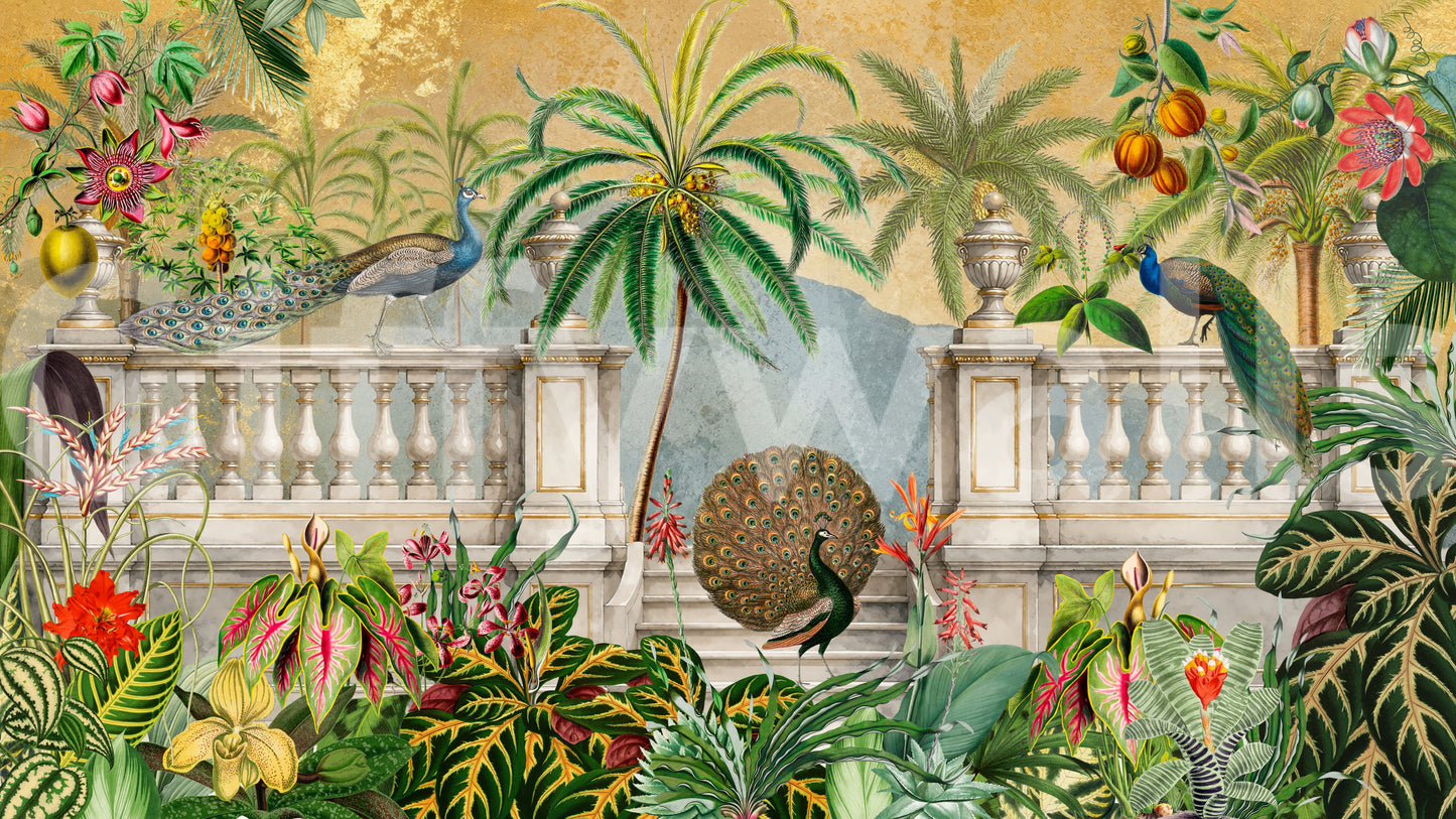 Vintage Imperial Golden Garden Wall Mural