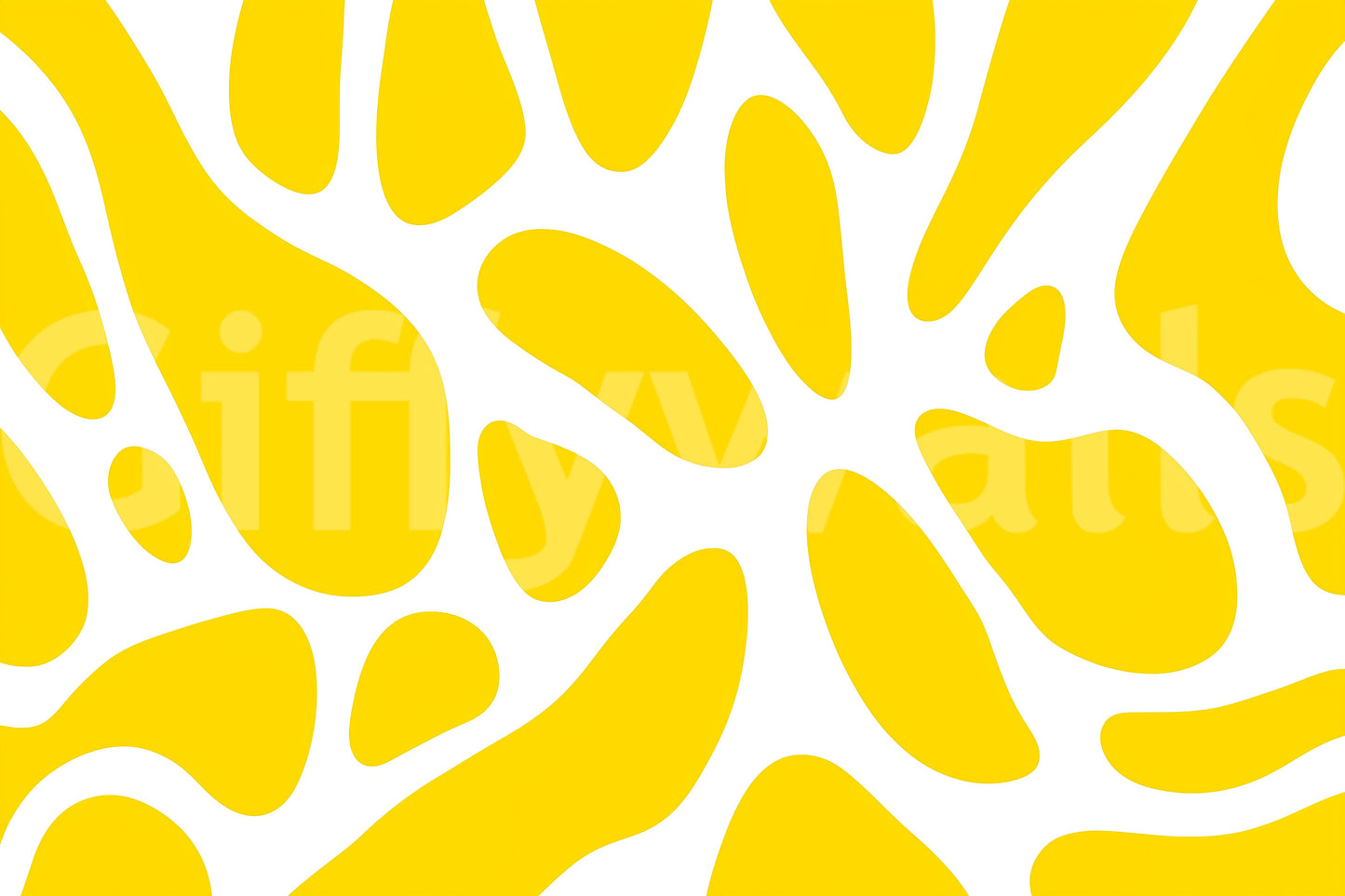 Sunlit Flow Abstract Yellow Shape Wallpaper Wall Mural