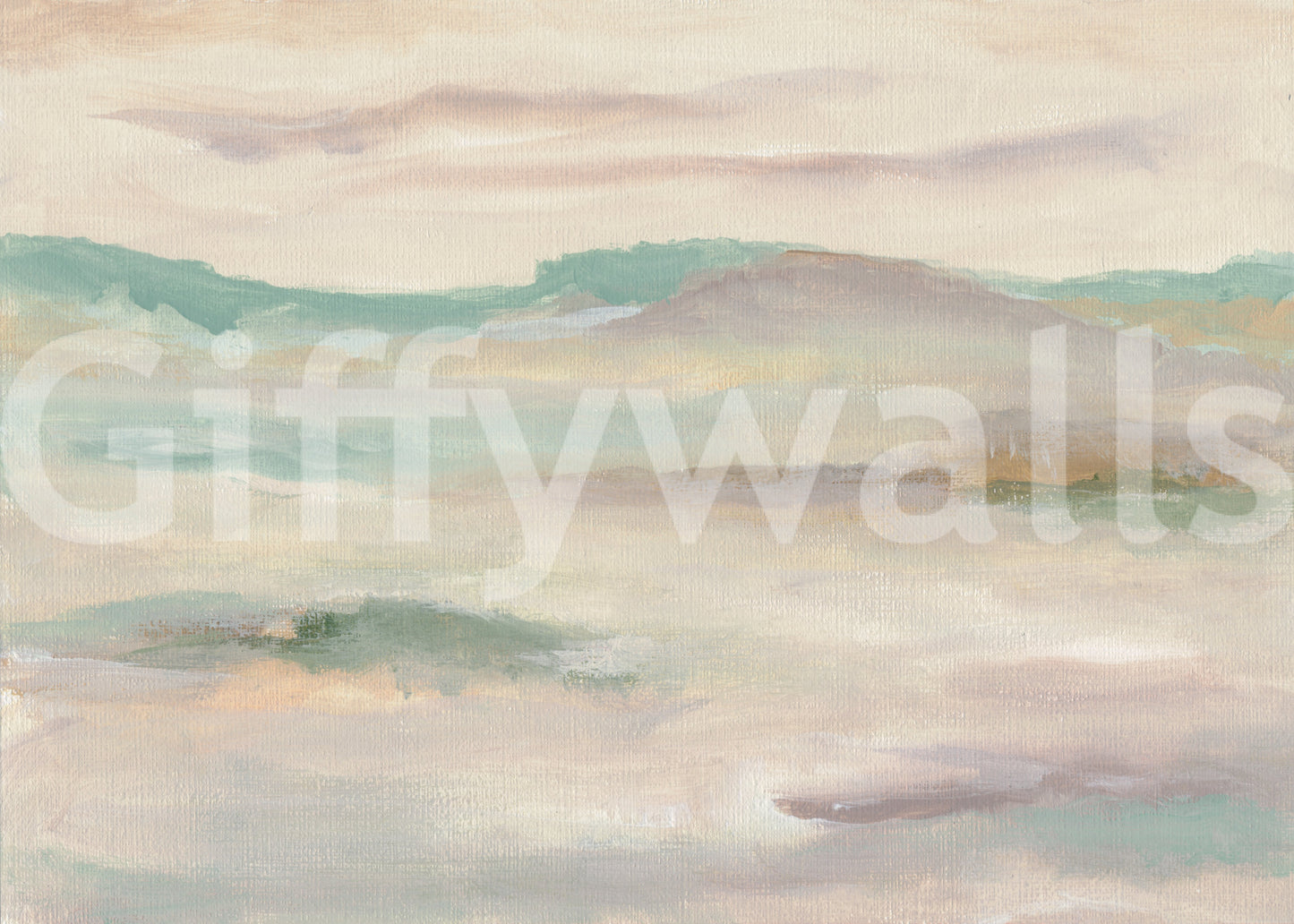 Pastel Mist Abstract Landscape Wallpaper Wall Mural