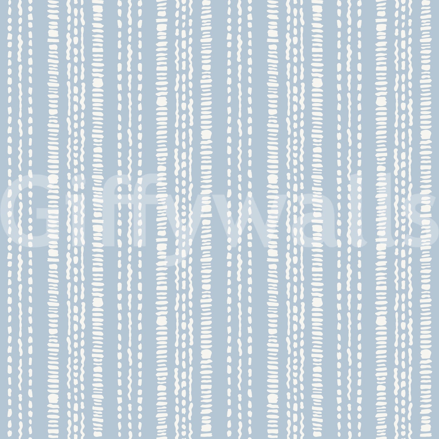 Cream and Indigo Linear Pattern Wallpaper