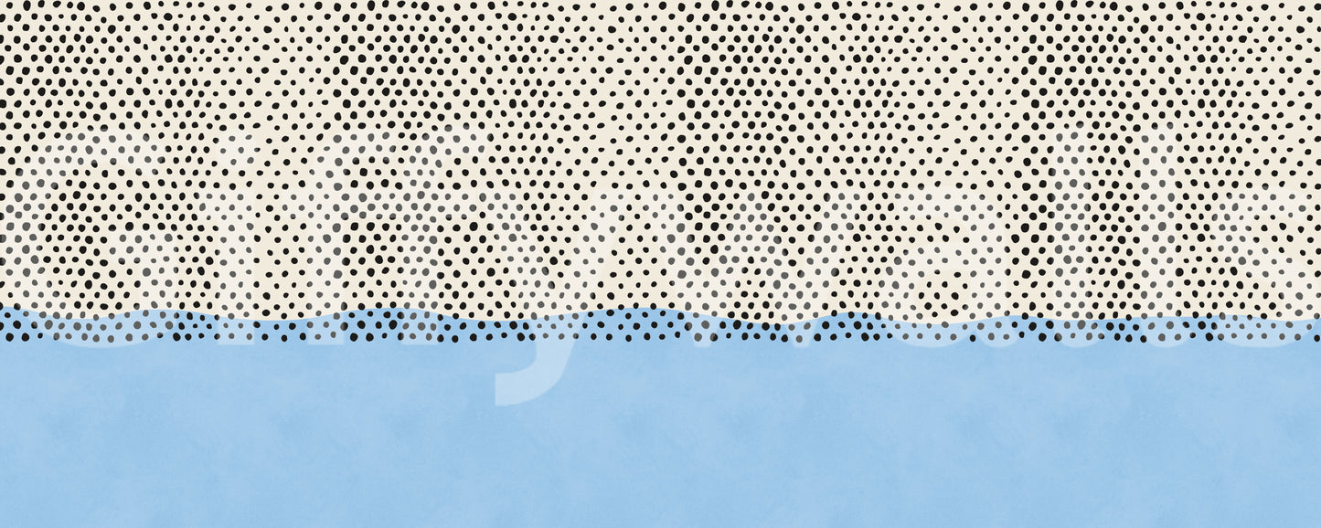 Dotted Horizon Coastal Accent Wall Mural