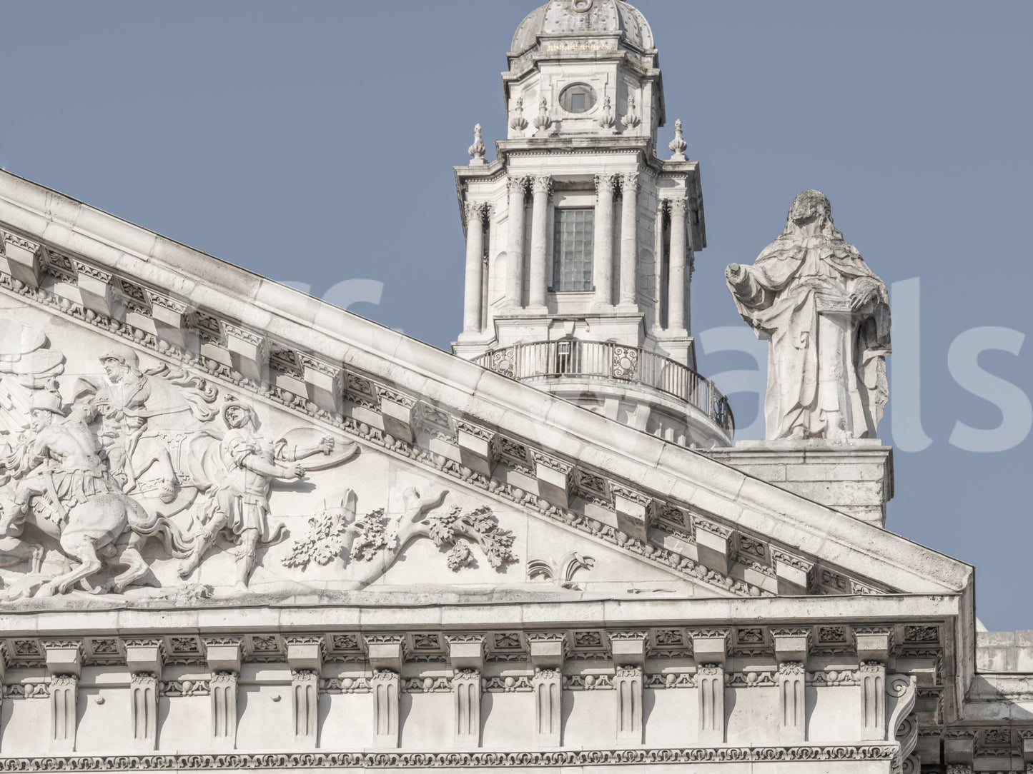Neoclassical Architectural Facade Wall Mural