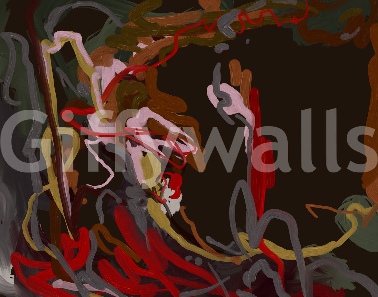 Abstract Painted Trails Wall Mural