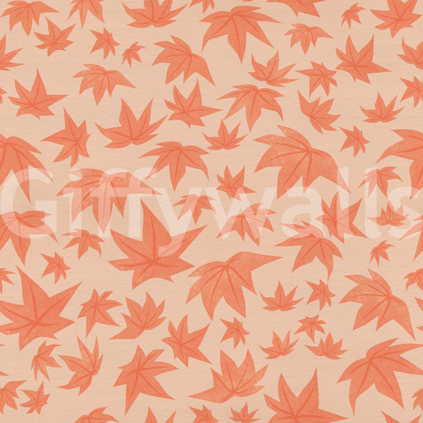 Japanese Maple Leaves - Soft Corals Wallpaper