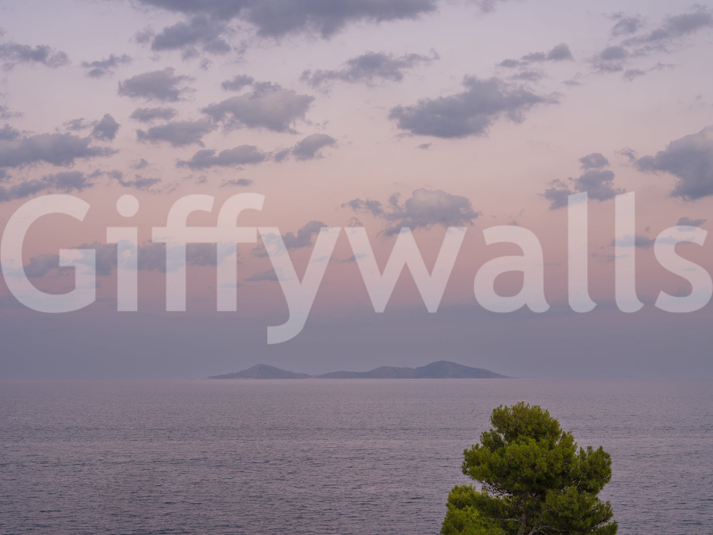 Ethereal Island Dusk Wall Mural