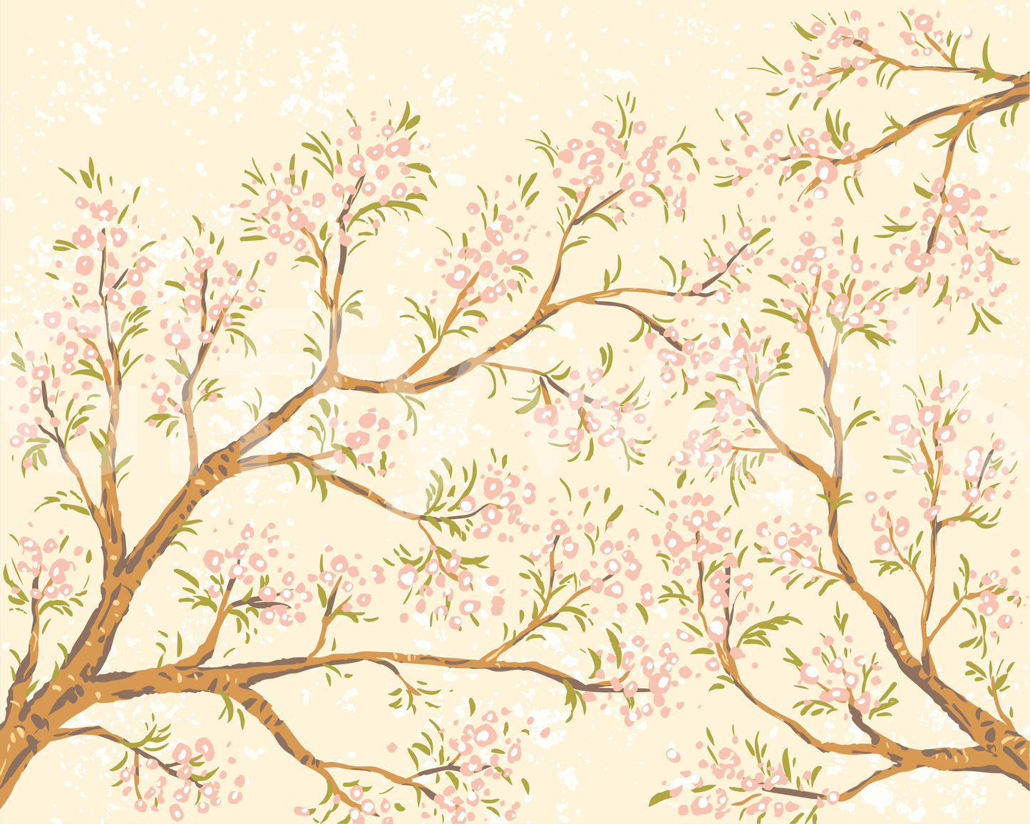 Pink Blossoms Wall Mural