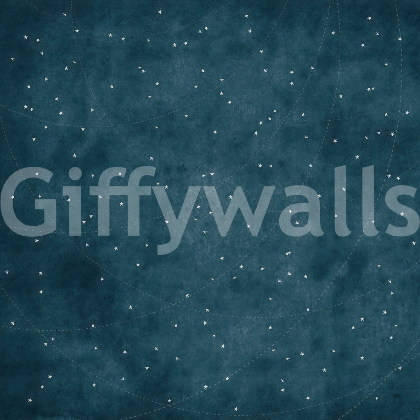 Starry Map - Midnight Blue Wall Mural