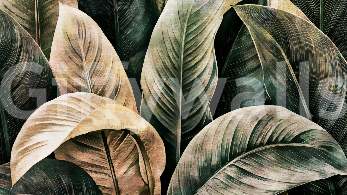 Lush Forest Botanical Study Wall Mural
