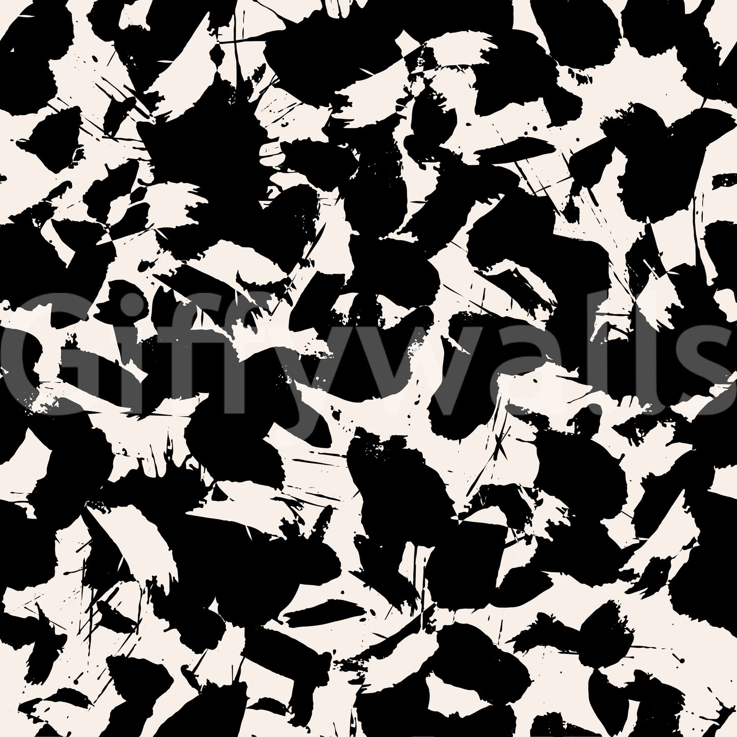 Monochromatic Ink Splatter Abstract Wallpaper