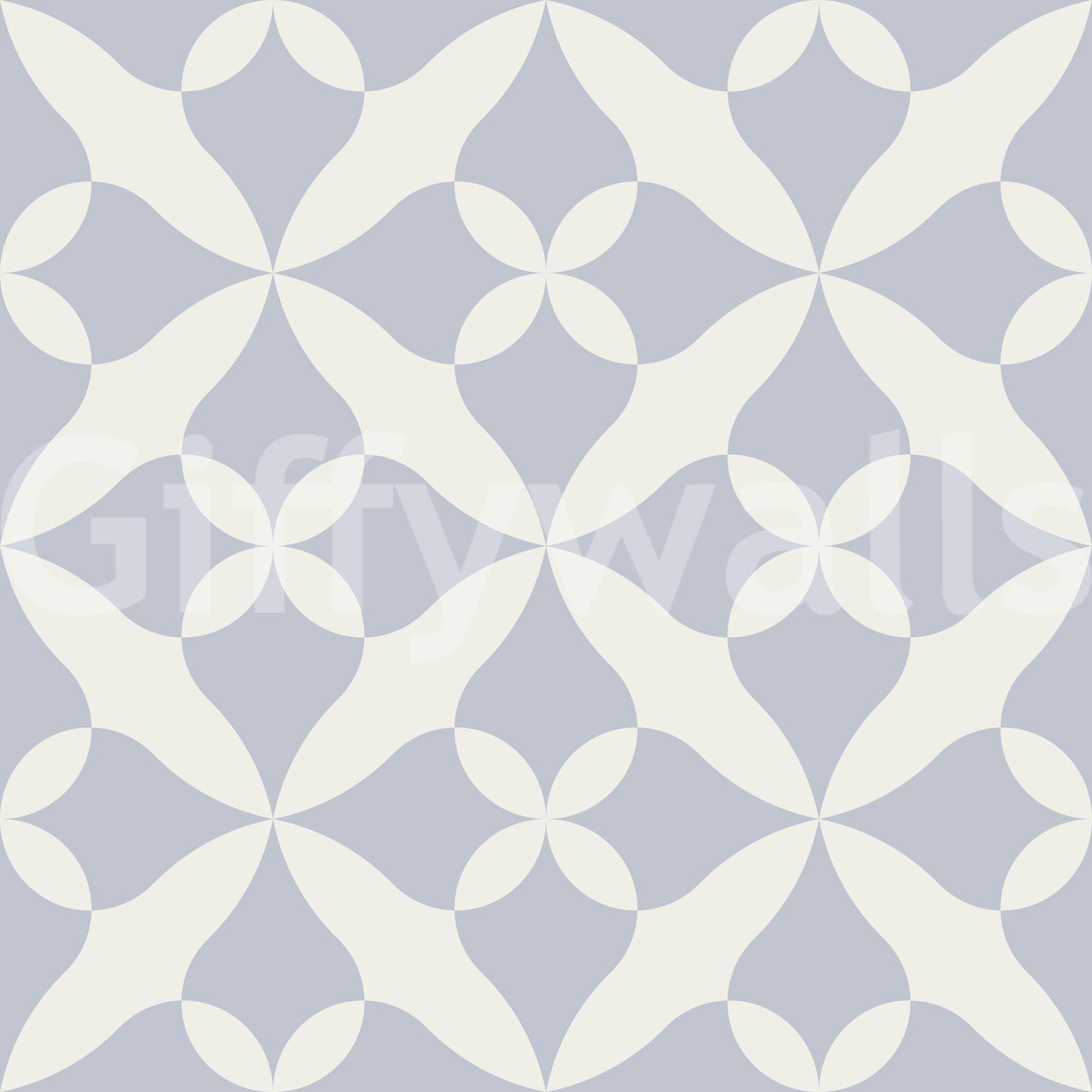 Soft Arced Tile Motif Wallpaper