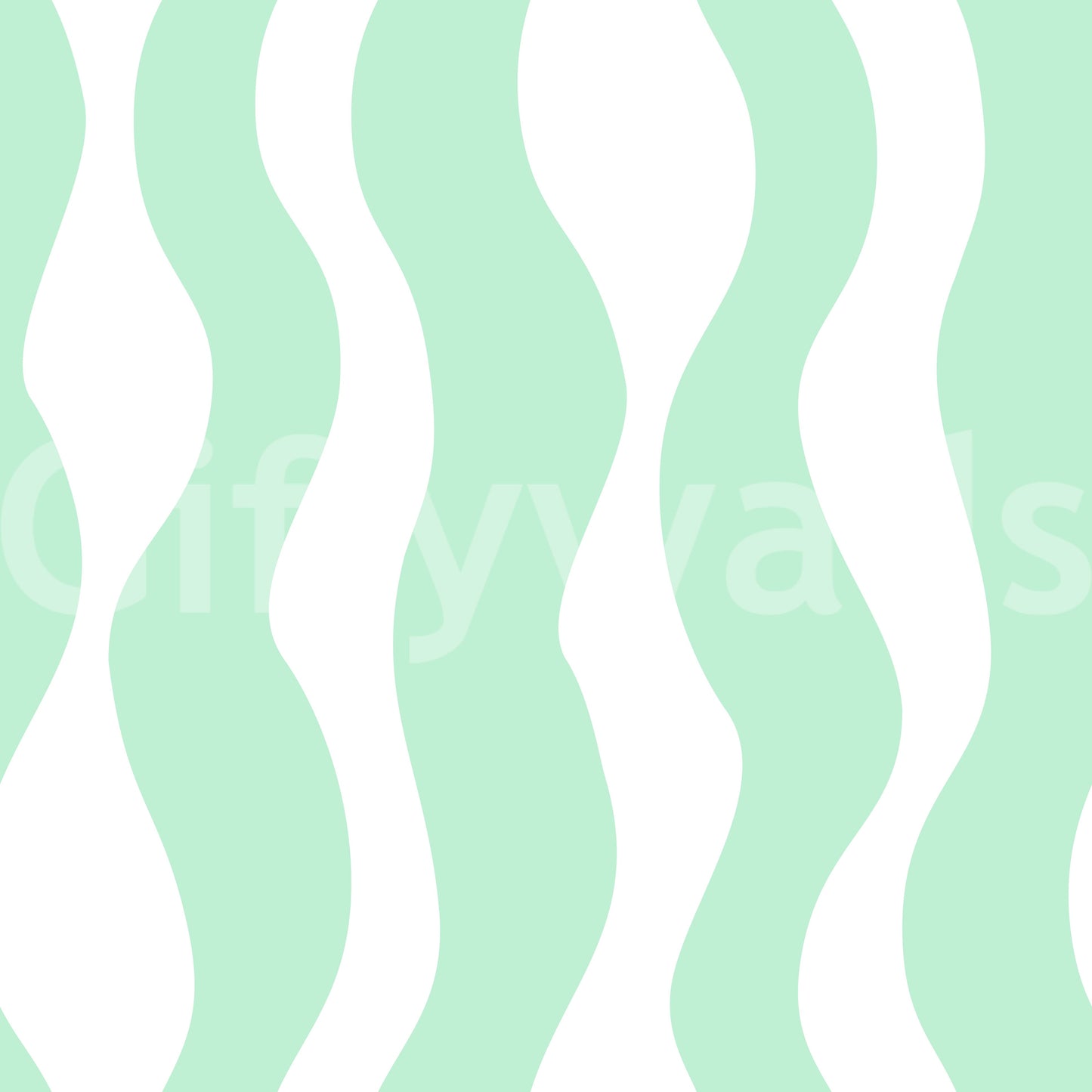 Soft Sage Wavy Vertical Stripe Wallpaper