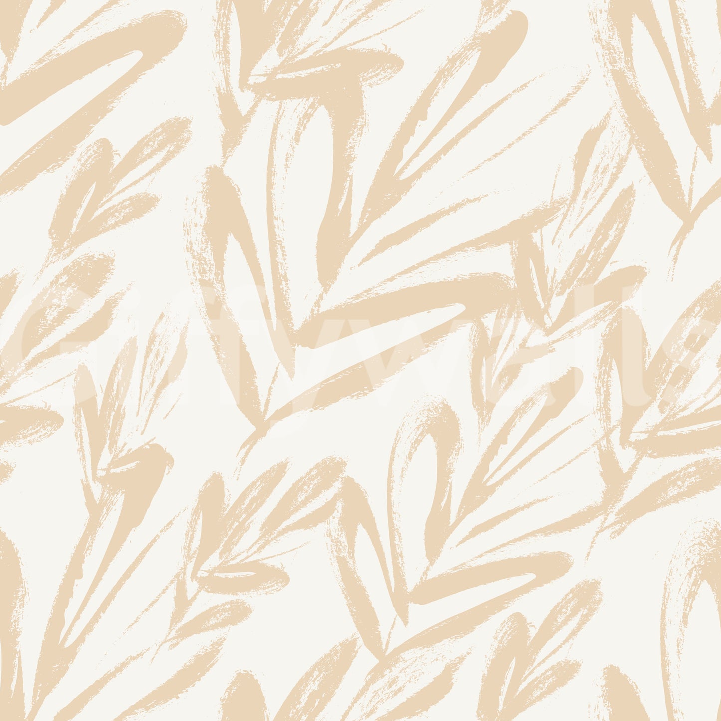 Minimalist Brushstroke Foliage Wallpaper
