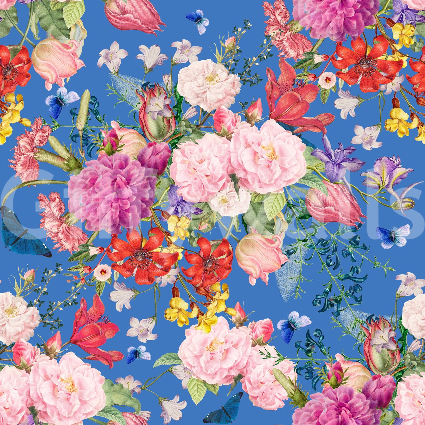 Vintage Botanical Floral Symphony Wallpaper