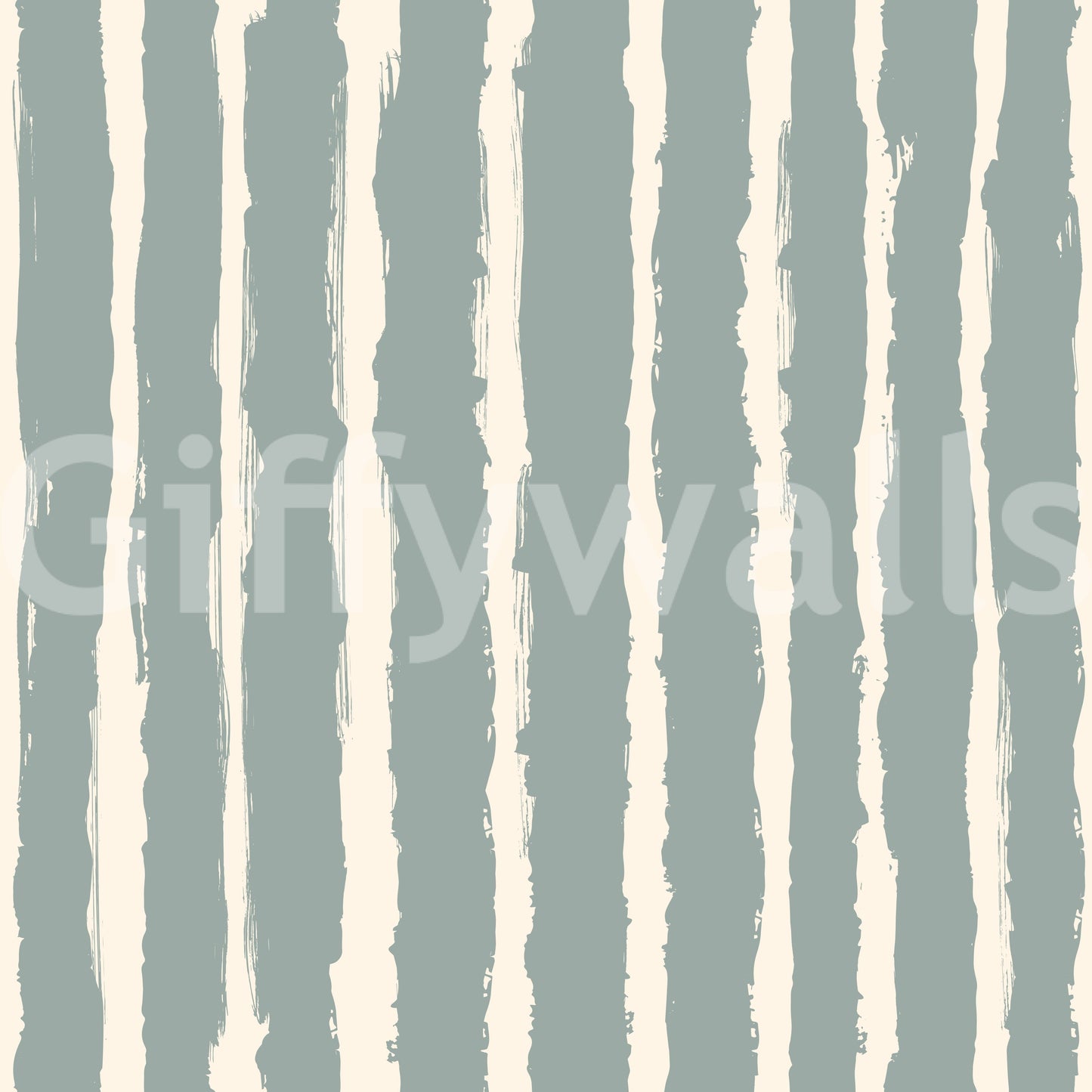 Organic Sage Green Line Pattern Wallpaper