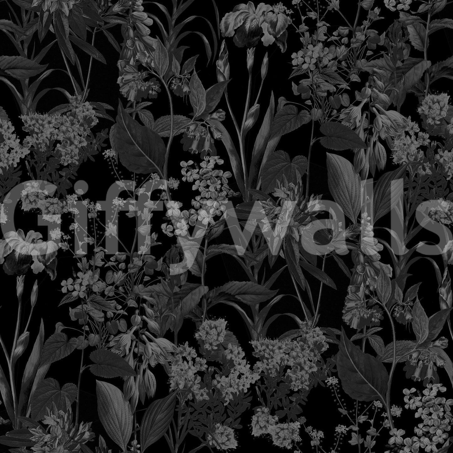 Enchanted Monochrome Garden Wallpaper