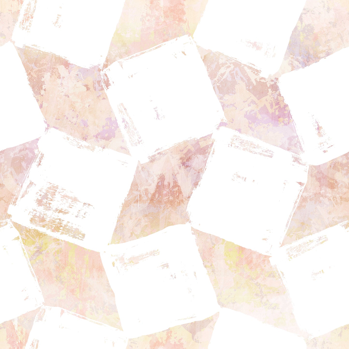Layered Peach Geometric Blocks Wallpaper