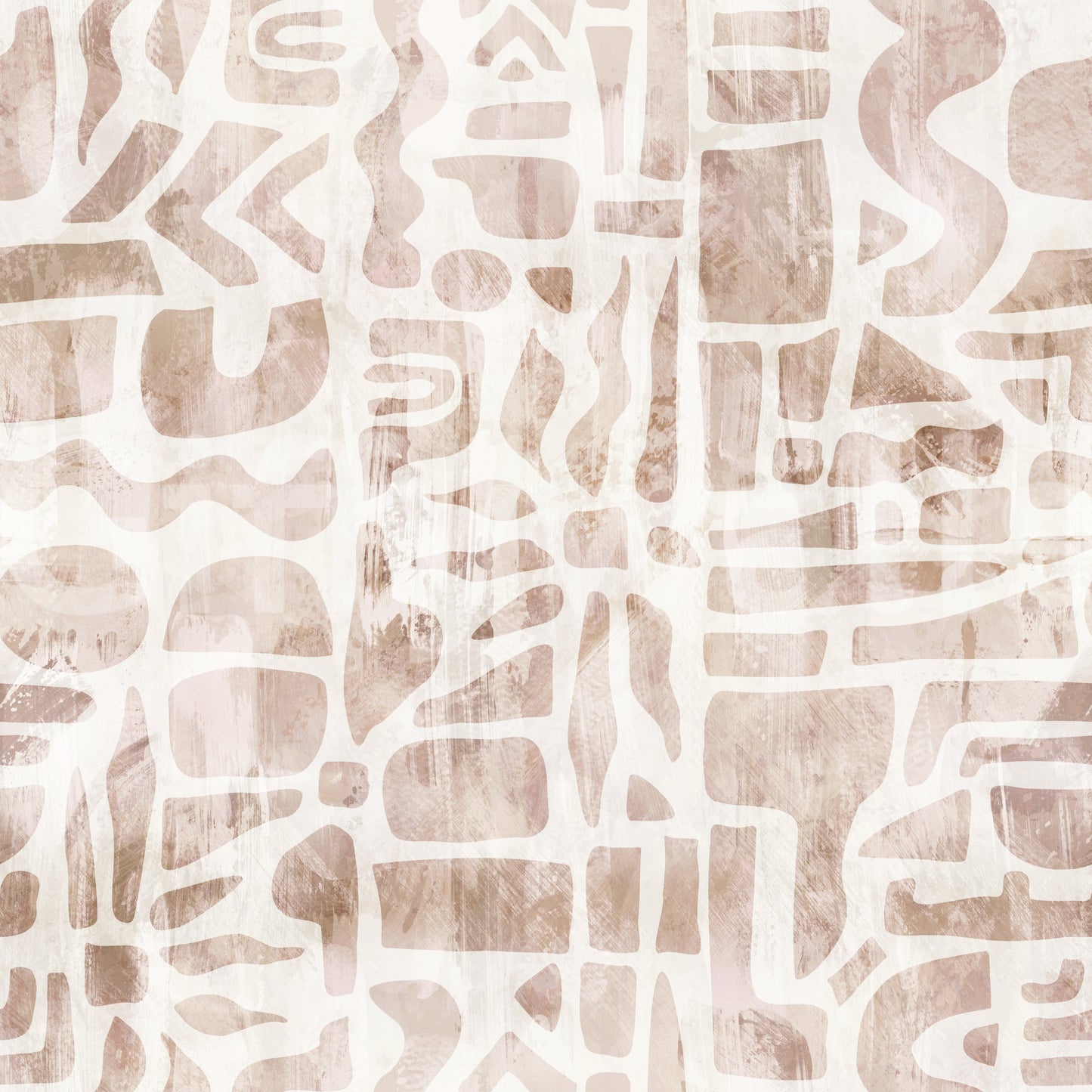 Soft Earthy Abstract Collage Wallpaper