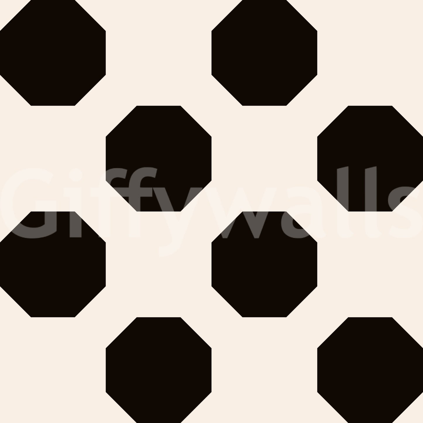 Minimalist Black Octagon Grid Wallpaper