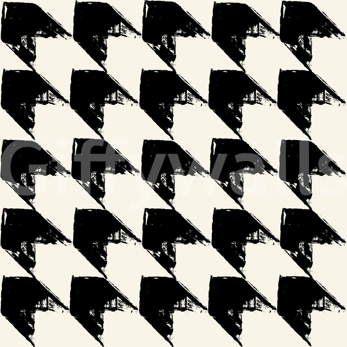 Abstract Ink Geometric Grid Wallpaper