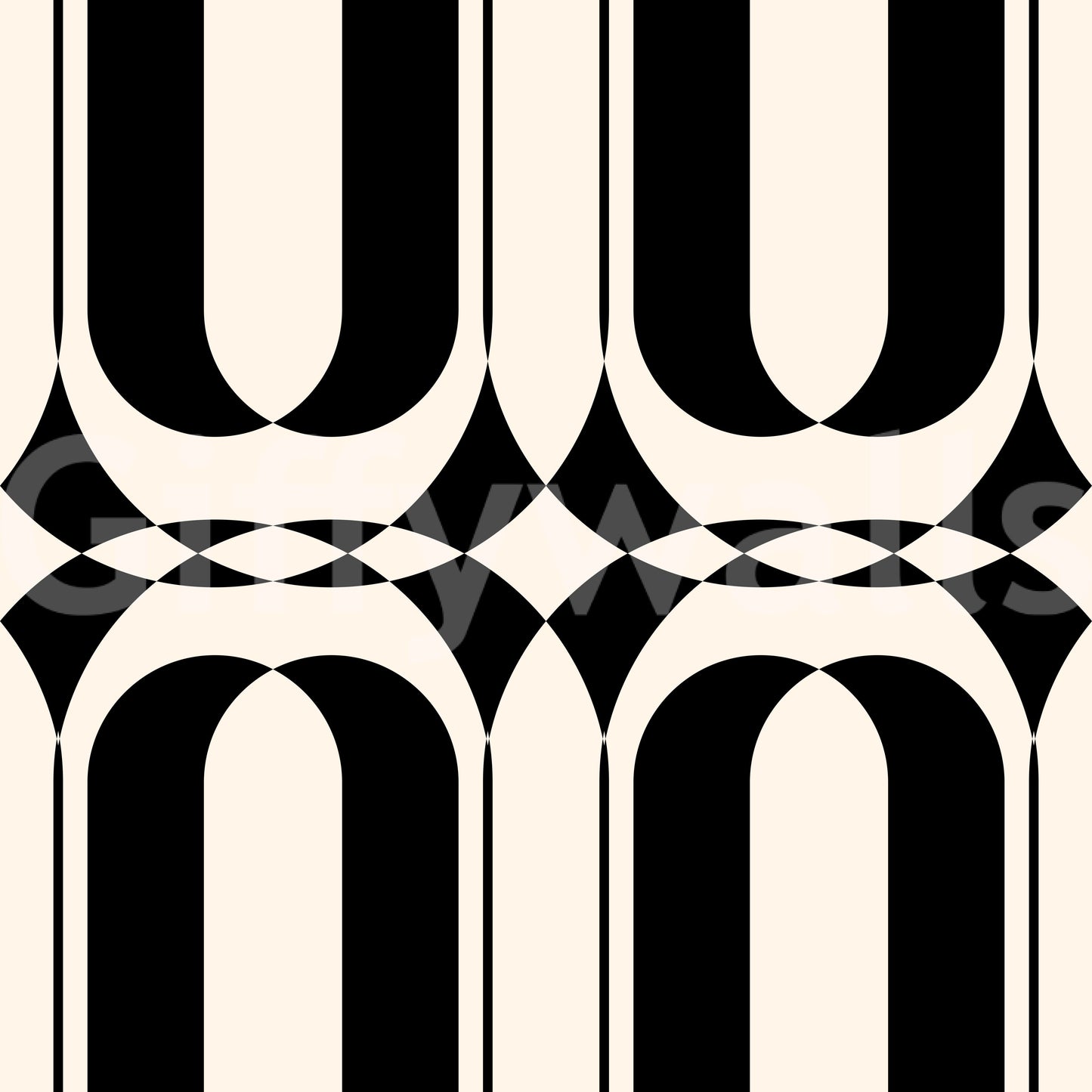 Graphic Interlocking Curves Wallpaper