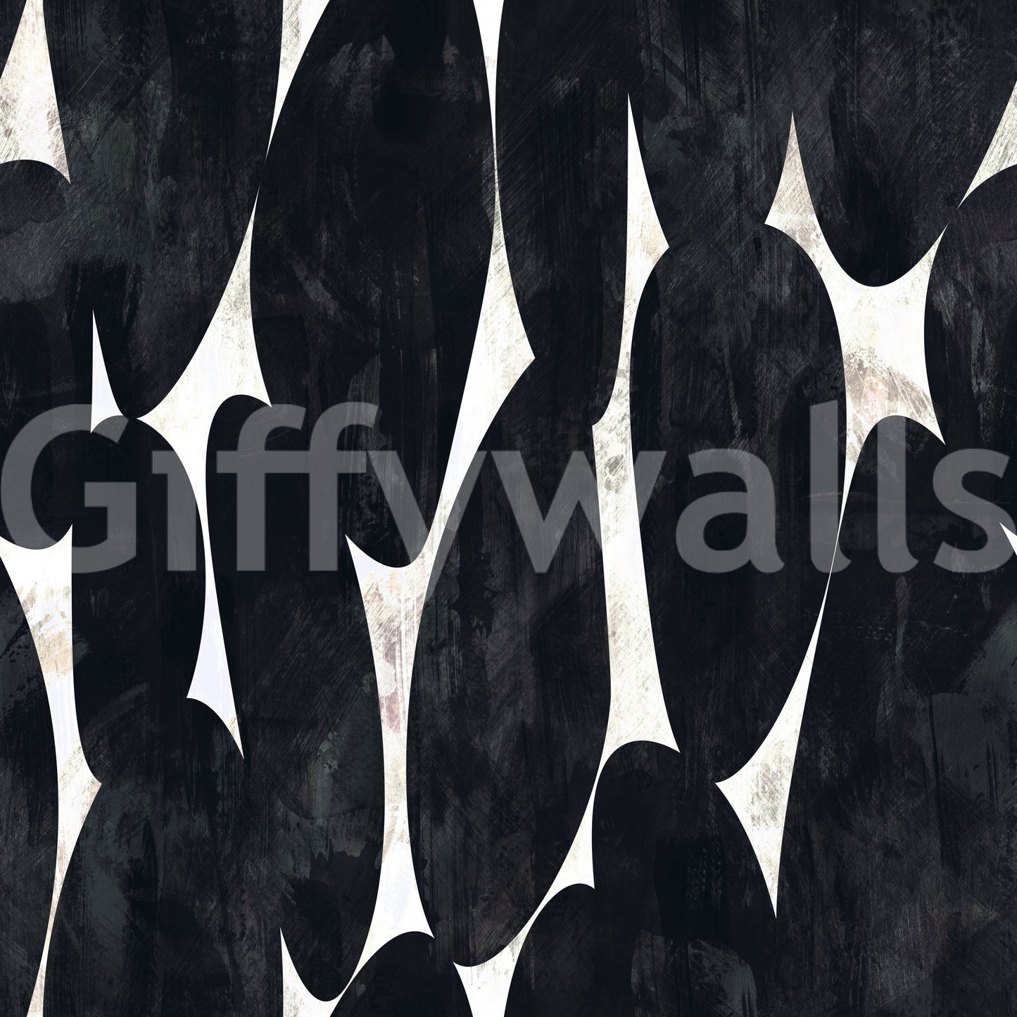 Dark Charcoal Sculptural Forms Wallpaper