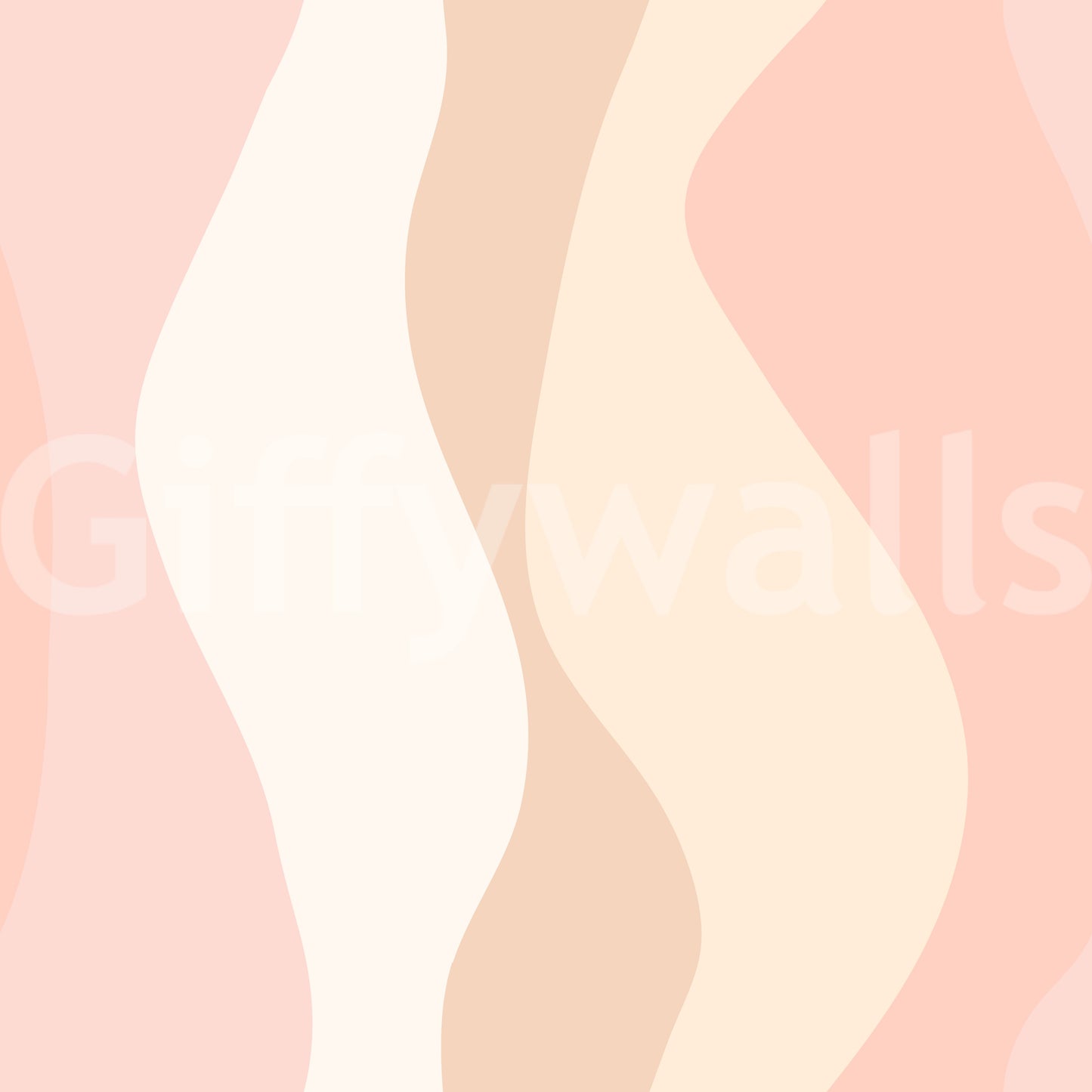 Soft Blush Wavy Stripes Wallpaper