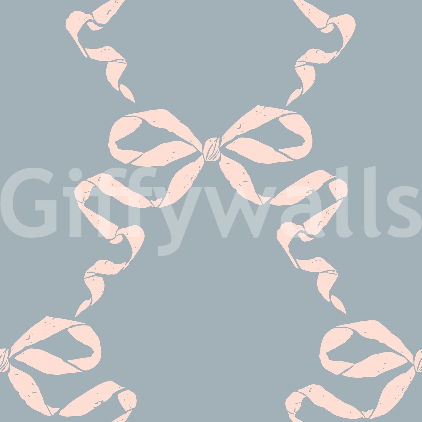 Vintage Pastel Bow Print Wallpaper