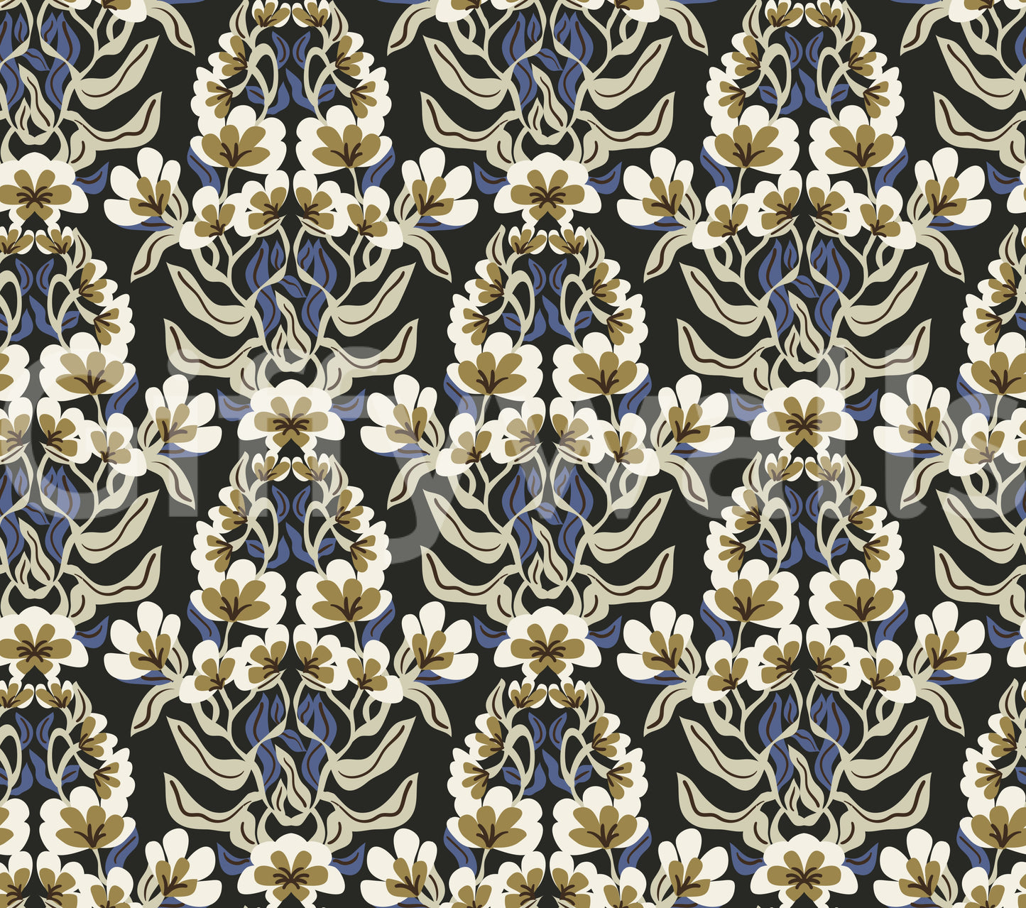 Botanical Heritage Trellis Wallpaper