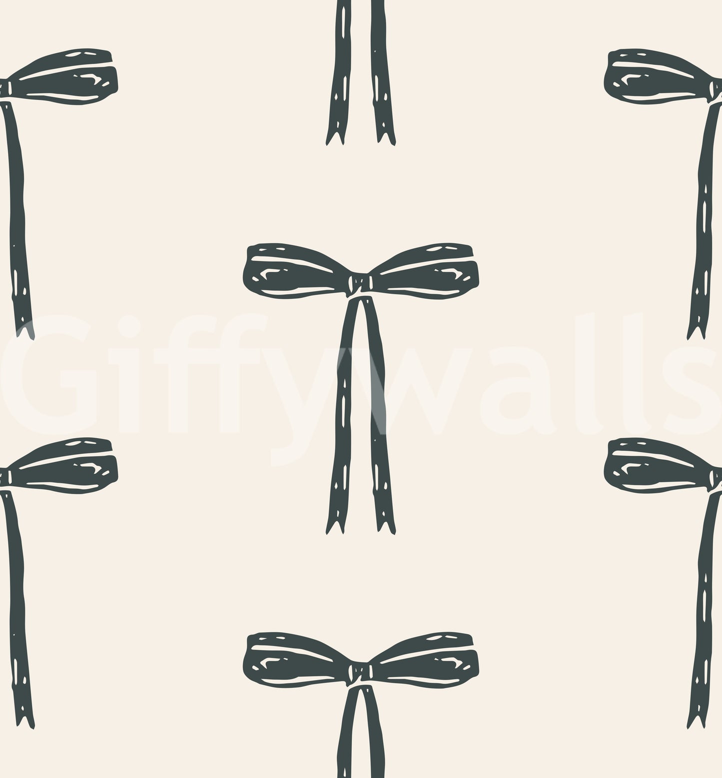 Minimalist Hand-Drawn Bows Wallpaper