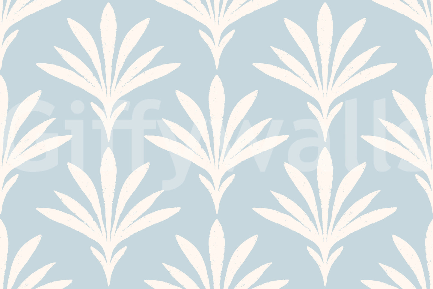Abstract Fan Leaf Pattern Wallpaper