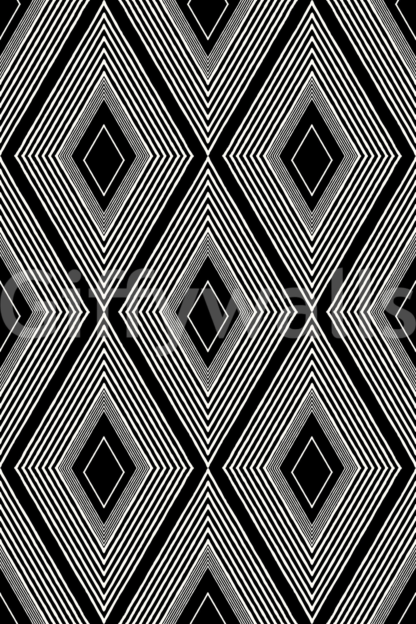 Monochromatic Geometric Diamond Lattice Wallpaper