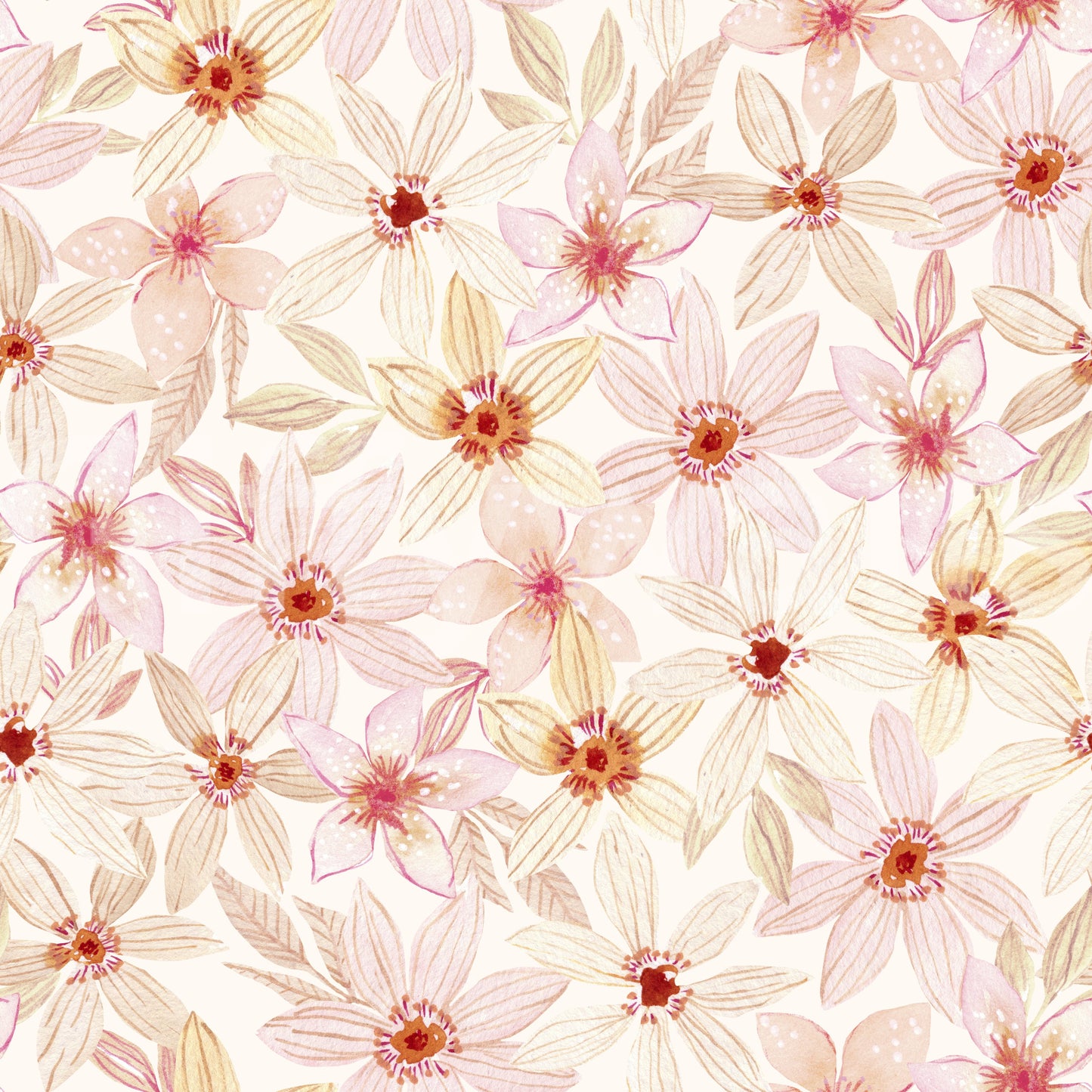 Soft Watercolor Meadow Bloom Wallpaper